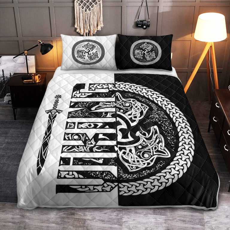 Viking-Wolf-Symbol-Of-A-Viking-Quilt-Bedding-Set-1