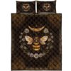 Vintage Bee And Daisy All Over Print Bedding Set