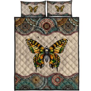 Vintage Butterfly All Over Print Bedding Set