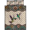 Vintage Couple Hummingbirds All Over Print Bedding Set