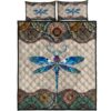 Vintage Dragonfly Crystal All Over Print Bedding Set