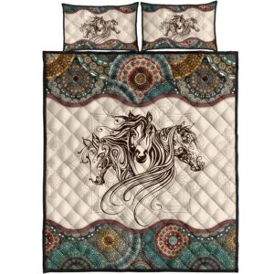 Vintage Horse Lovers All Over Print Bedding Set