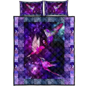 Vintage Hummingbird Galaxy All Over Print Bedding Set