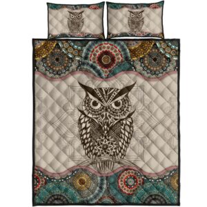 Vintage Owl Lovers All Over Print Bedding Set