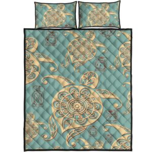 Vintage Sea Turtle All Over Print Bedding Set