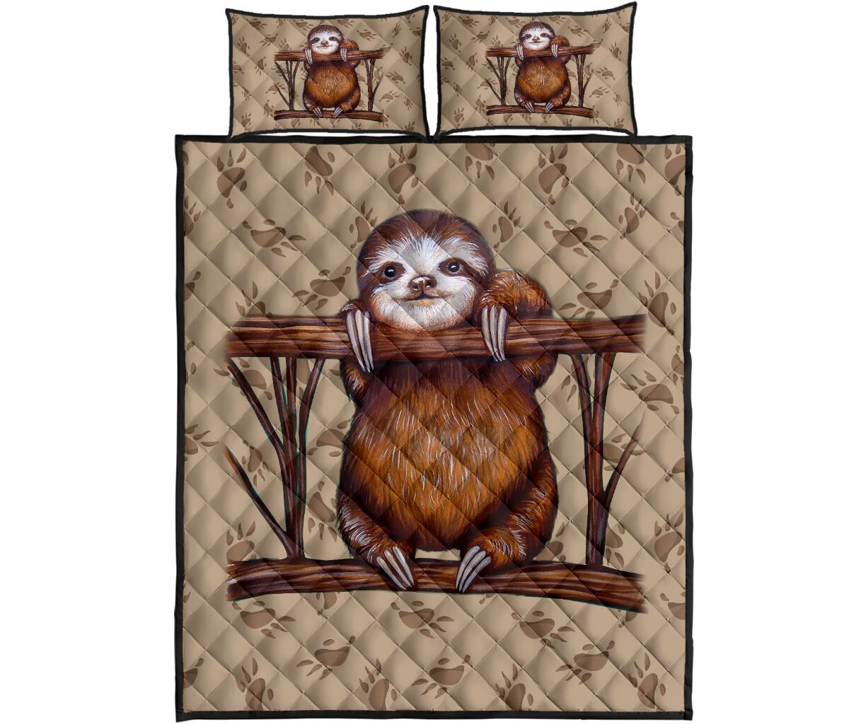 Vintage Sloth All Over Print Bedding Set Vintage Sloth All Over Print Bedding Set