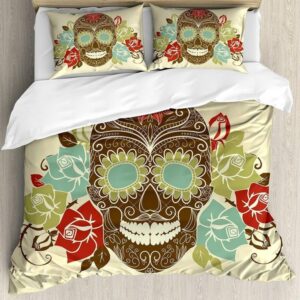Vintage Smiling Gothic Face Duvet Cover and Pillowcase Set Bedding Set