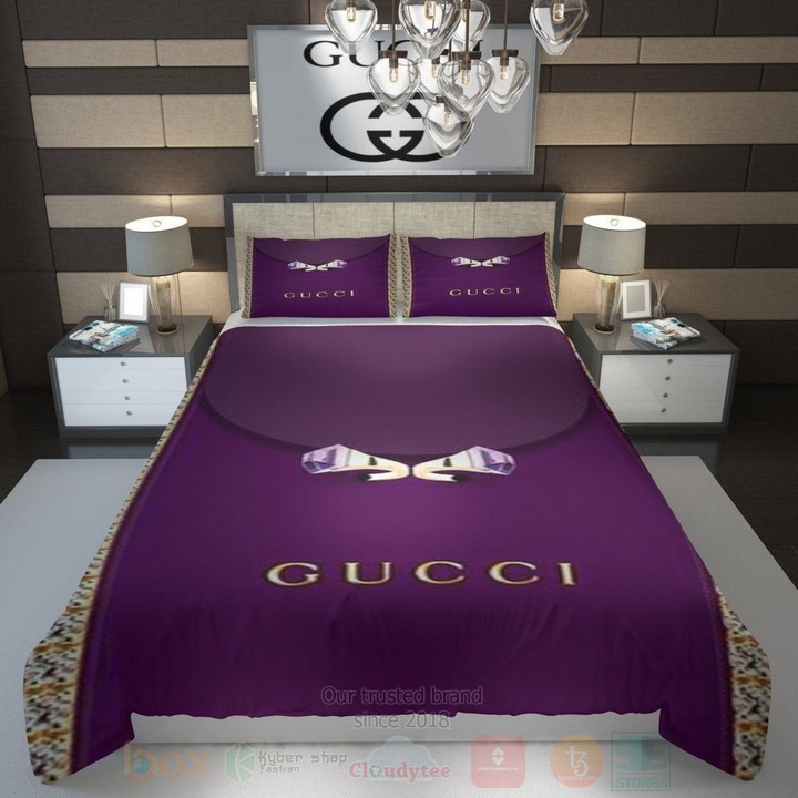 Violet Gucci Inspired Bedding Set Violet Gucci Inspired Bedding Set