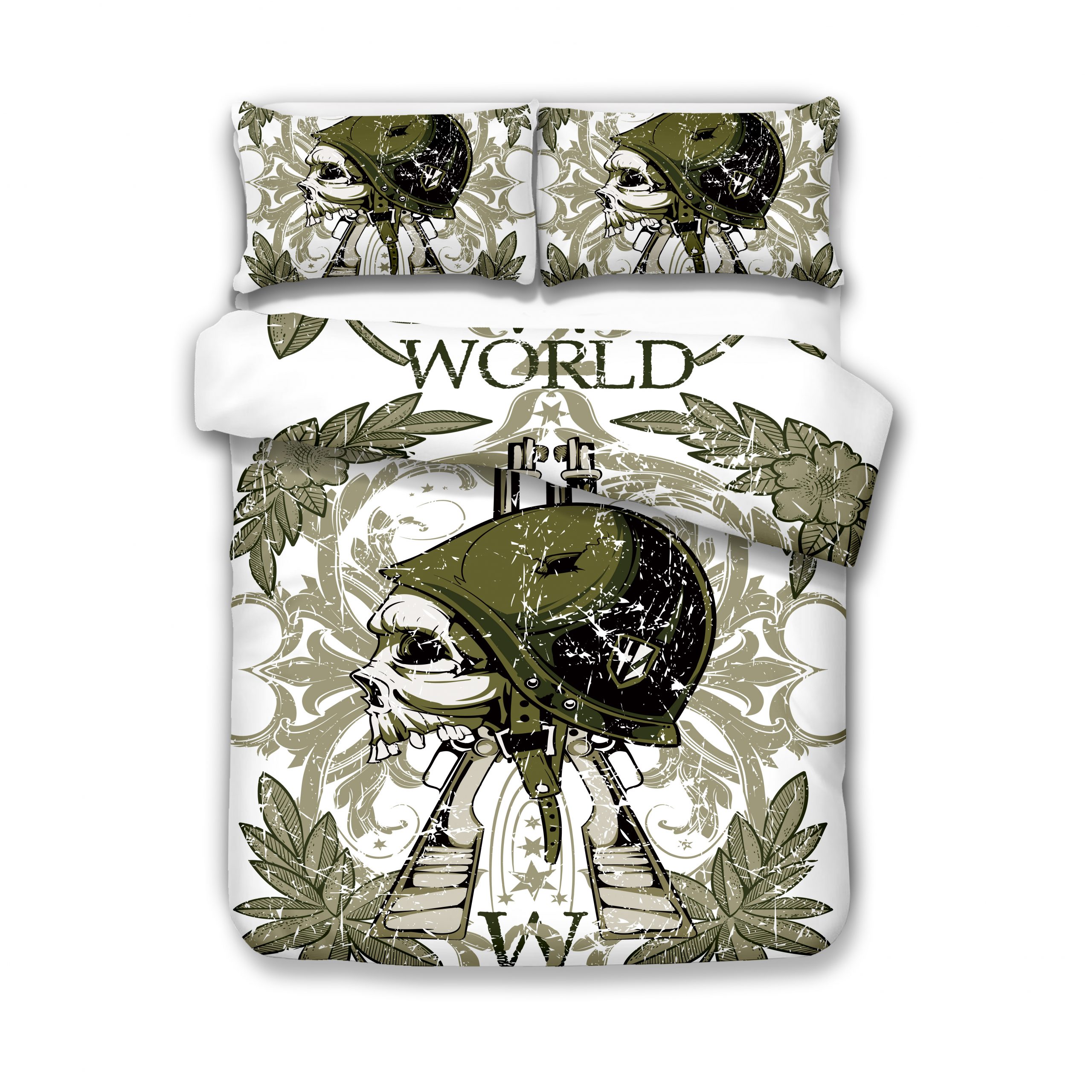 War World Skull Duvet Cover and Pillowcase Set Bedding Set War World Skull Duvet Cover and Pillowcase Set Bedding Set