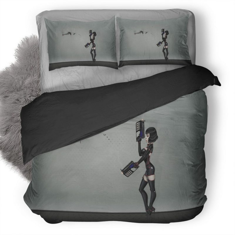 Warrior Girl Style Duvet Cover and Pillowcase Set Bedding Set Warrior Girl Style Duvet Cover and Pillowcase Set Bedding Set