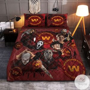 Washington Football Team Horror Mv Quilt Bedding Set