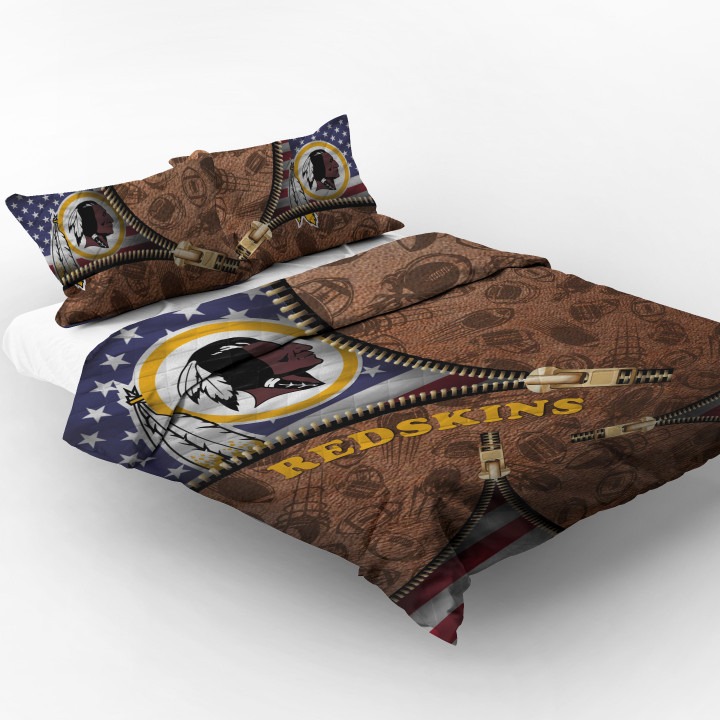 Washington-Football-Team-Nfl-American-Flag-Leather-Pattern-Bedding-Set-2
