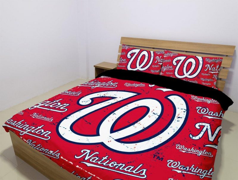 Washington Nationals Duvet Cover and Pillowcase Set Bedding Set 1015 Washington Nationals Duvet Cover and Pillowcase Set Bedding Set 1015