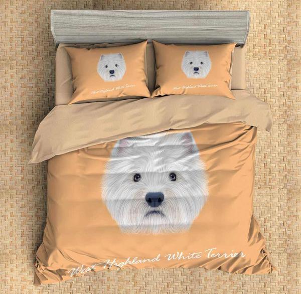West Highland White Terrier Duvet Cover and Pillowcase Set Bedding Set West Highland White Terrier Duvet Cover and Pillowcase Set Bedding Set