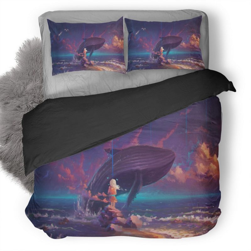 Whale My Friend Uw Duvet Cover and Pillowcase Set Bedding Set Whale My Friend Uw Duvet Cover and Pillowcase Set Bedding Set