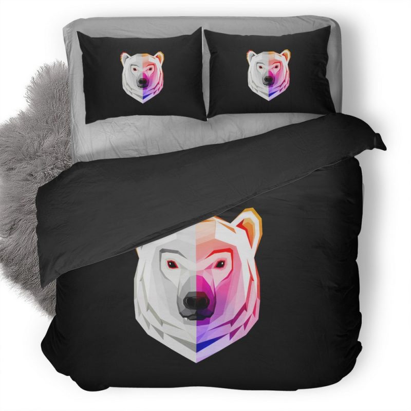 White Bear Artwork N4 Duvet Cover and Pillowcase Set Bedding Set White Bear Artwork N4 Duvet Cover and Pillowcase Set Bedding Set