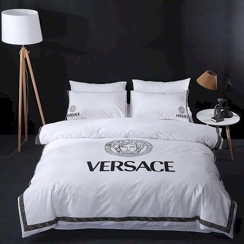 White Versace Bedding Set White Versace Bedding Set