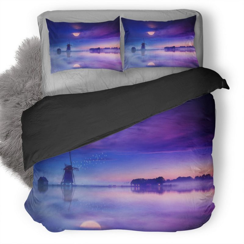 Windmill Digital Art Dv Duvet Cover and Pillowcase Set Bedding Set Windmill Digital Art Dv Duvet Cover and Pillowcase Set Bedding Set