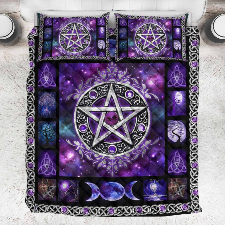 Witch-Vibes-Purple-Pentagram-Quilt-Bedding-Set-1-1