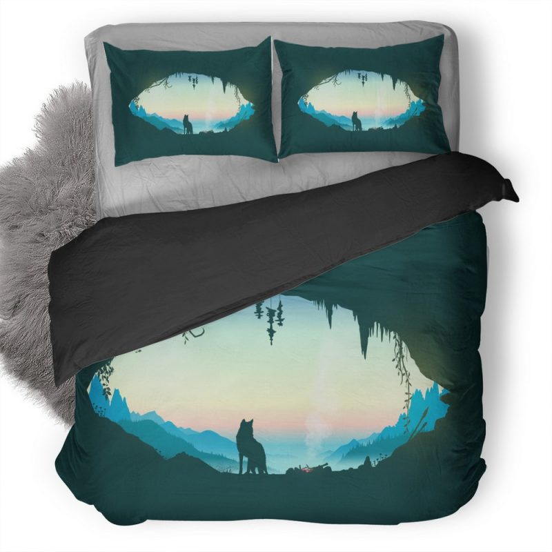Wolf Cave Vector 8F Duvet Cover and Pillowcase Set Bedding Set Wolf Cave Vector 8F Duvet Cover and Pillowcase Set Bedding Set