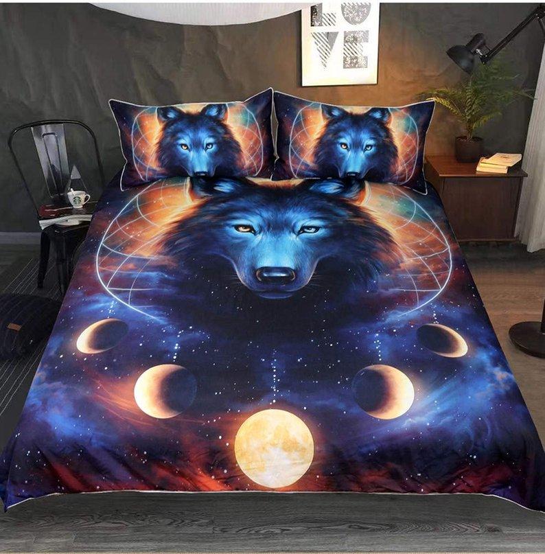 Wolf Duvet Cover and Pillowcase Set Bedding Set 298 Wolf Duvet Cover and Pillowcase Set Bedding Set 298