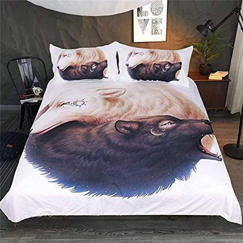 Wolf Duvet Cover and Pillowcase Set Bedding Set 299 Wolf Duvet Cover and Pillowcase Set Bedding Set 299