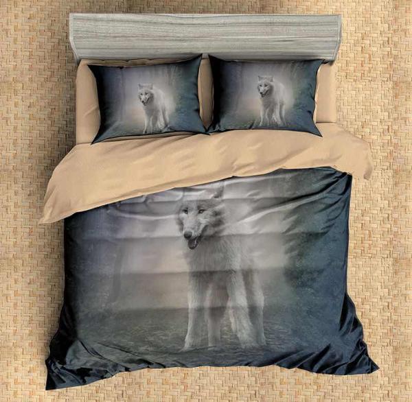 Wolf Duvet Cover and Pillowcase Set Bedding Set 593 Wolf Duvet Cover and Pillowcase Set Bedding Set 593