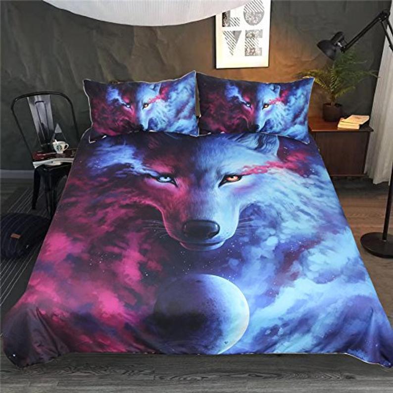 Wolf Eye Duvet Cover and Pillowcase Set Bedding Set Wolf Eye Duvet Cover and Pillowcase Set Bedding Set
