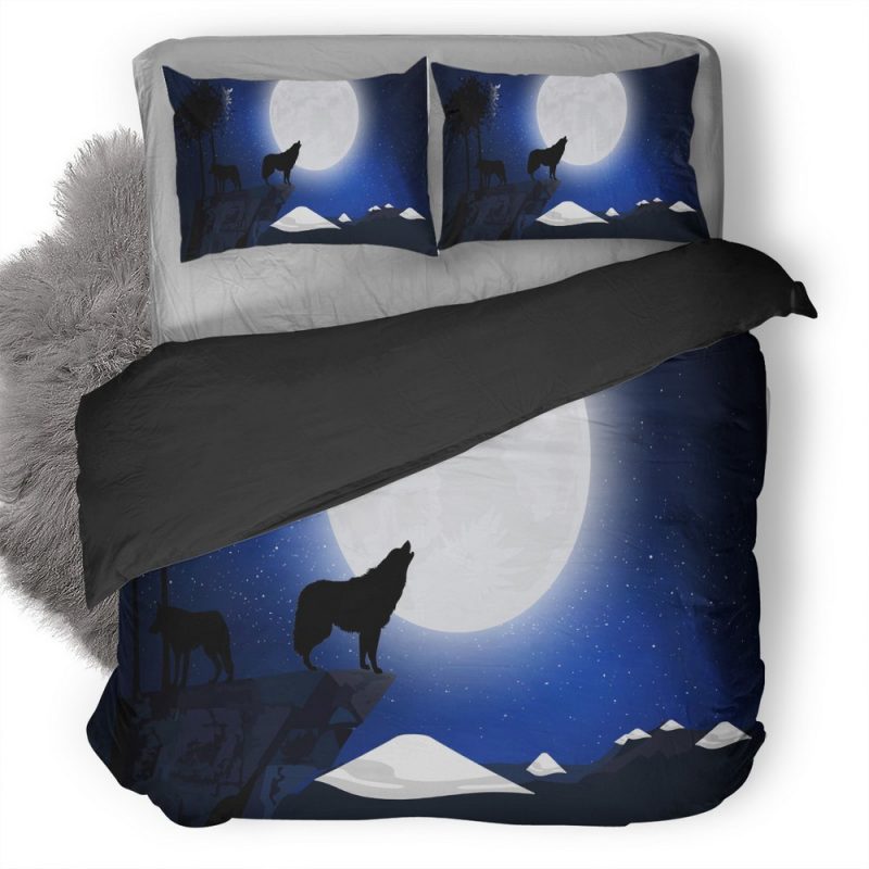 Wolf Howling Kb Duvet Cover and Pillowcase Set Bedding Set Wolf Howling Kb Duvet Cover and Pillowcase Set Bedding Set