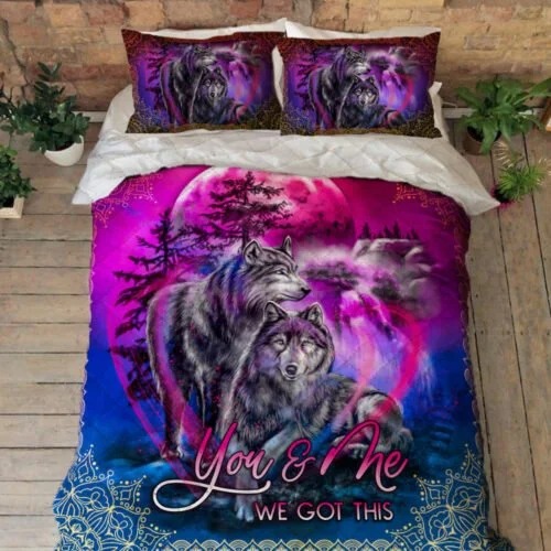 Wolf-Moon-You-And-Me-We-Got-This-Quilt-Bedding-Set-2