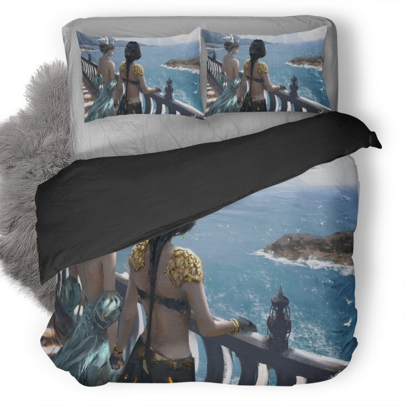 Women Standing At Balcony Looking Sea Digital Art Fantasy Girls 8I Duvet Cover and Pillowcase Set Bedding Set Women Standing At Balcony Looking Sea Digital Art Fantasy Girls 8I Duvet Cover and Pillowcase Set Bedding Set