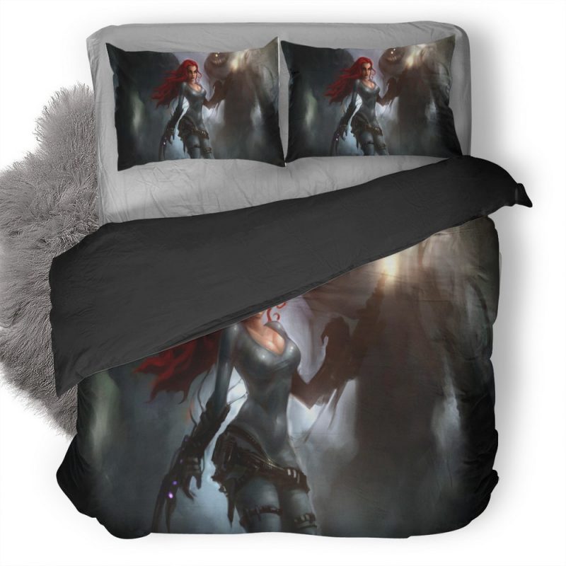 Women Warrior Long Hair Fantasy Girl 9D Duvet Cover and Pillowcase Set Bedding Set Women Warrior Long Hair Fantasy Girl 9D Duvet Cover and Pillowcase Set Bedding Set