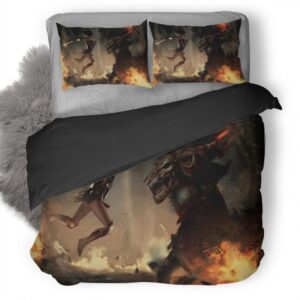 Wonder Woman Vs Ares Um Duvet Cover and Pillowcase Set Bedding Set
