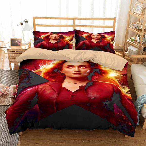 X Men Dark Phoenix Duvet Cover and Pillowcase Set Bedding Set 764 X Men Dark Phoenix Duvet Cover and Pillowcase Set Bedding Set 764