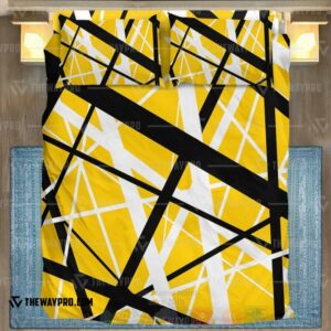 Yellow Frankenstrat Strings Custom Yellow-White Bedding Set