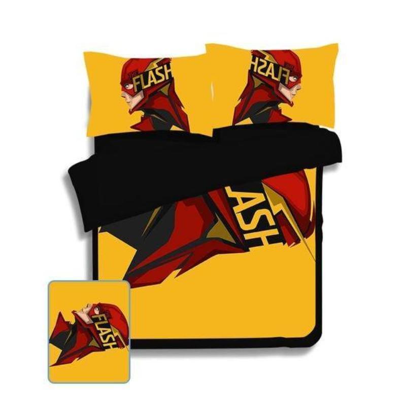 Yellow Red The Flash Duvet Cover and Pillowcase Set Bedding Set Yellow Red The Flash Duvet Cover and Pillowcase Set Bedding Set