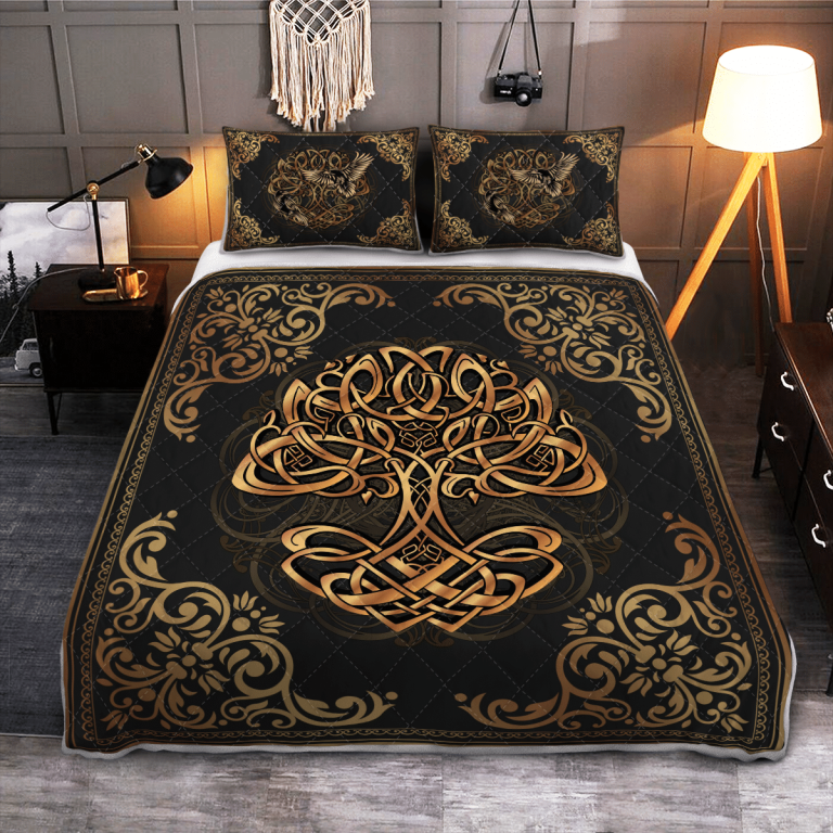 Yggdrasil-OdinS-Ravens-Huginn-And-Muninn-Quilt-Bedding-Set-1