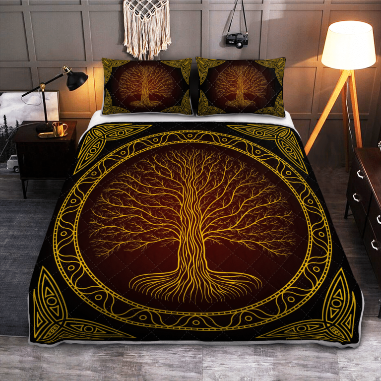 Yggdrasil-Tree-At-Night-Quilt-Bedding-Set-1