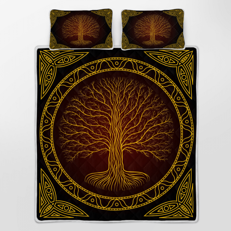 Yggdrasil-Tree-At-Night-Quilt-Bedding-Set-2