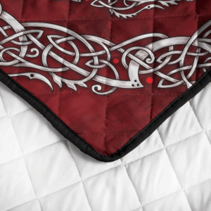 Yggdrasil Vegvisir Red Quilt Bedding Set