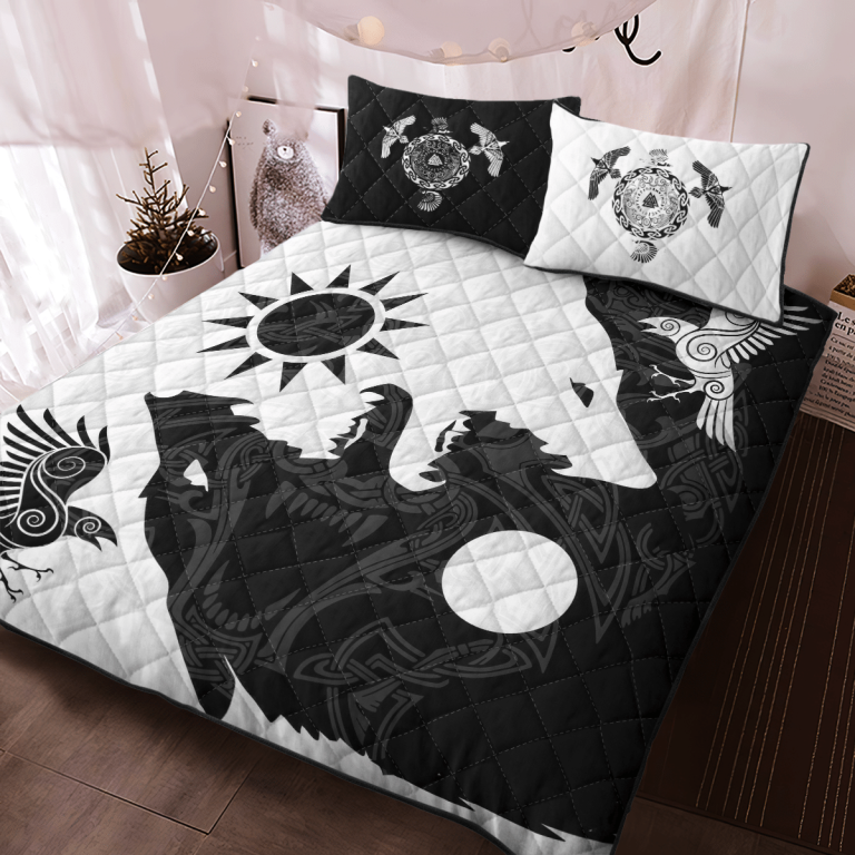 Yin-Yang-Wolf-And-Raven-Black-White-Quilt-Bedding-Set-2