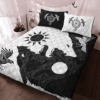 Yin Yang Wolf And Raven Viking Quilt Bedding Set