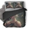 Yorha No 2 Type B Nier Automata 7P Duvet Cover and Pillowcase Set Bedding Set