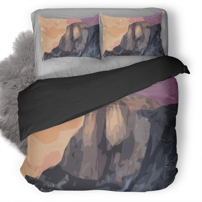 Yosemite Low Poly 53 Duvet Cover and Pillowcase Set Bedding Set Yosemite Low Poly 53 Duvet Cover and Pillowcase Set Bedding Set
