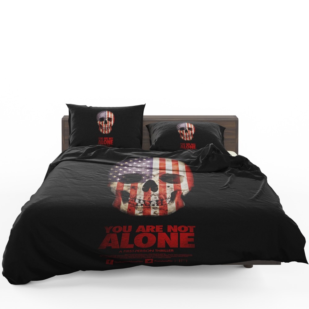 You Are Not Alone Movie Skull USA Bedding Set You Are Not Alone Movie Skull USA Bedding Set