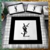 Yves Saint Laurent Black And White Cover Bedding Set- Limited Edition