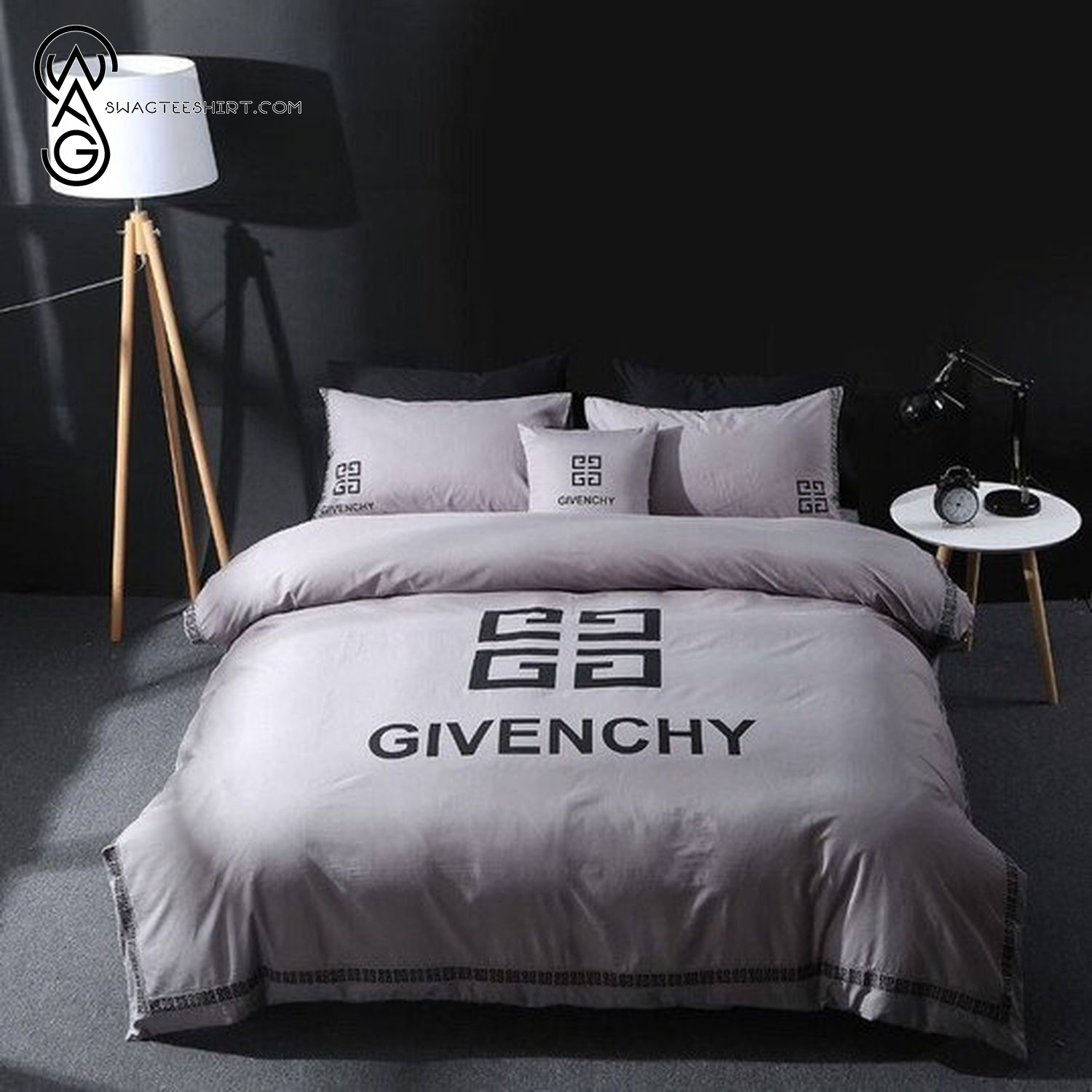 Yves Saint Laurent Blue Yellow Logo All Over Print Bedding Set Yves Saint Laurent Blue Yellow Logo All Over Print Bedding Set