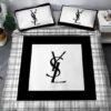Yves Saint Laurent Check White Black Bedding Set