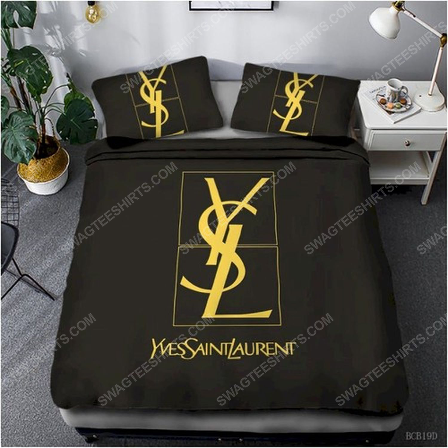 Yves Saint Laurent Full Print Duvet Cover Bedding Set Yves Saint Laurent Full Print Duvet Cover Bedding Set