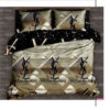 Yves Saint Laurent Gold Logo All Over Print Bedding Set